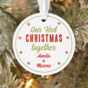 Our First Christmas Together Snowflakes Ornament