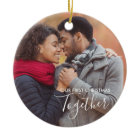 Our First Christmas Together White Overlay Photo