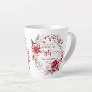 Our first Christmas Together wreath Latte Mug