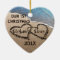 Our First Christmas Two Hearts In Sand Ornament
