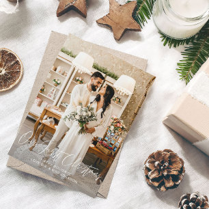 Our First Christmas Vertical & H Two Photo Card