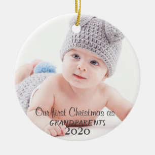 Our First Christmas ,Your Photo Ceramic Tree Decoration