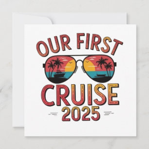Our First Cruise 2025 Summer Trip Matching  Holiday Card