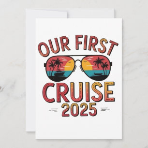 Our First Cruise 2025 Summer Trip Matching Holiday Card
