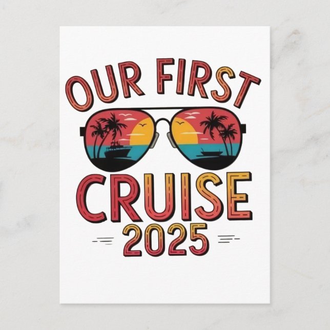 Our First Cruise 2025 Summer Trip Matching  Postcard (Front)