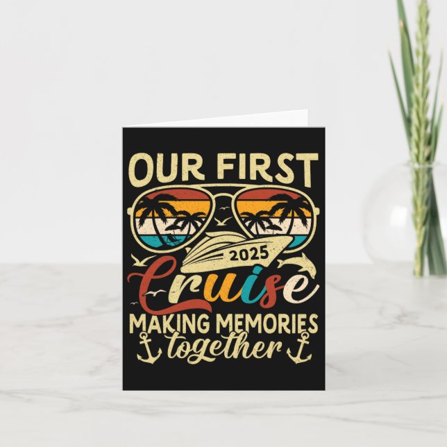 Our First Cruise 2025 Together Family Trip Matchin Card (Front)