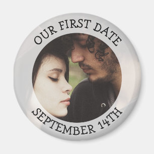 Our First Date Personalized Reminder Magnet