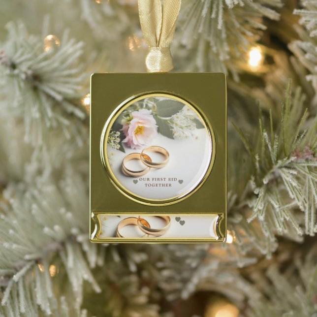 Our First Eid Together Banner Ornament (Tree)