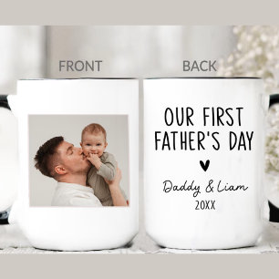 Our First Father's Day, 1st First Time Dad Photo Mug