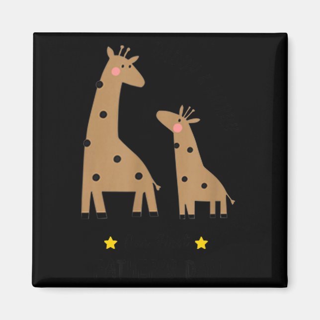 Our First Father's Day 2026, Funny Giraffe Gift Da Magnet (Front)