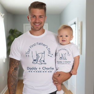 Our First Father's Day, Father/ baby standing T-Shirt