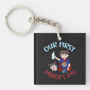 Our first father's day personalised key ring