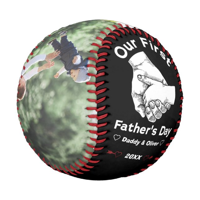 Our First Father's Day together 2023, Custom Photo Baseball (Angled)