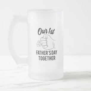 our first Father's Day word art Frosted Glass Beer Mug