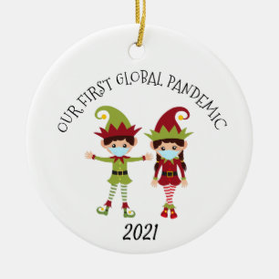 Our first Global Pandemic Elf 2021 Ceramic Tree Decoration