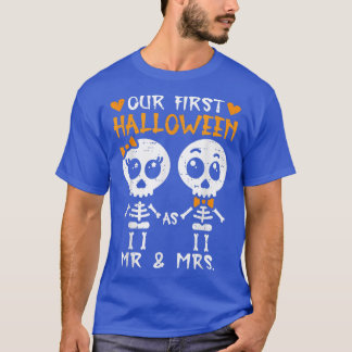 Our First Halloween Mr MrsCouples Married Engaged T-Shirt