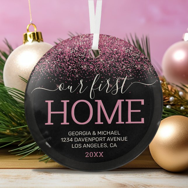 Our First Home Christmas Glass Ornament (Creator Uploaded)