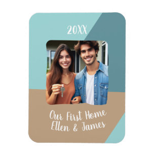 Our First Home Custom Photo Housewarming Gift Magnet