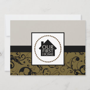 our first home (damask) invitation