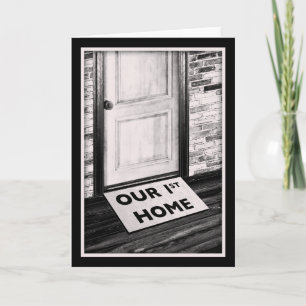 our first home door mat photograph card