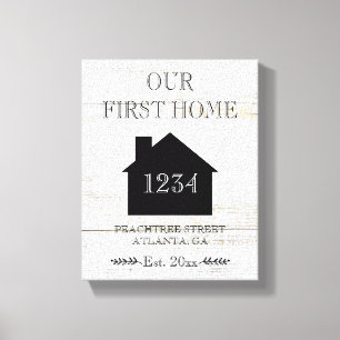 Our First Home Housewarming Canvas Print
