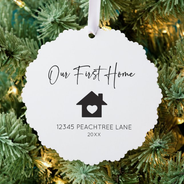 Our First Home Housewarming New House 1st Home Tree Decoration Card (Insitu (Tree))