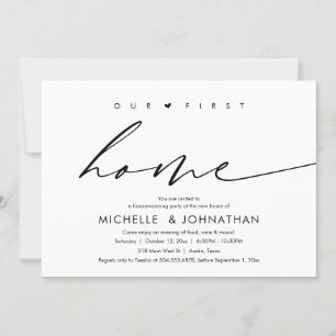 Our first home, Housewarming party celebration Invitation