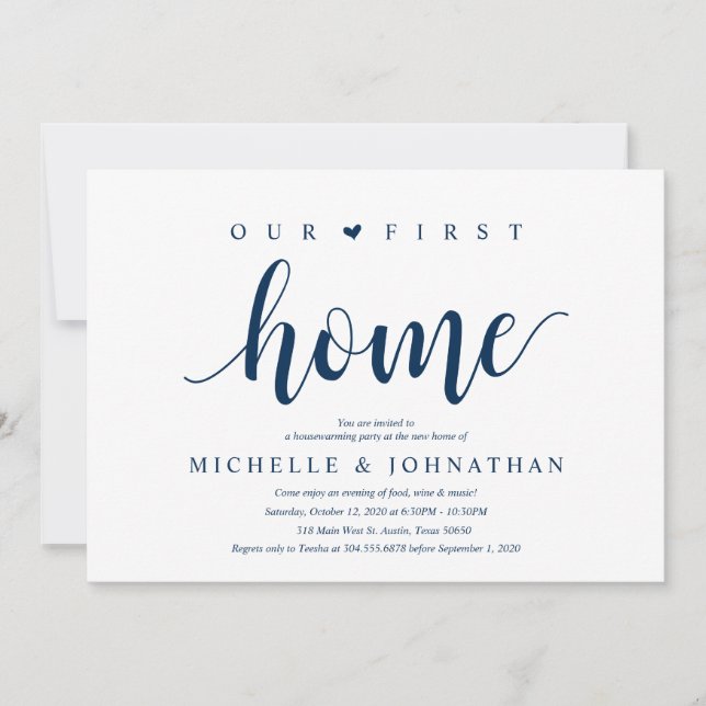 Our first home, Housewarming party celebration Invitation (Front)