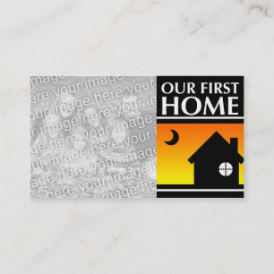 our first home (mod sunset) business card