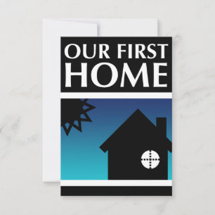 our first home (mod sunset) invitation