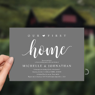 Our First Home Modern Rustic Housewarming party Invitation