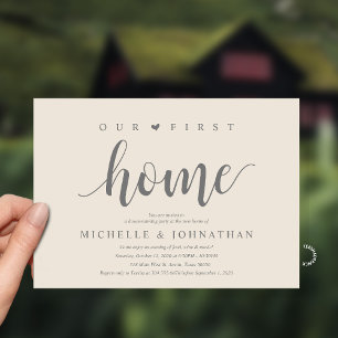 Our First Home Modern Rustic Housewarming party Invitation