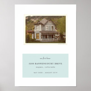 Our First Home Personalised Photo Print