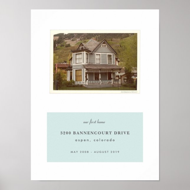 Our First Home Personalised Photo Print (Front)