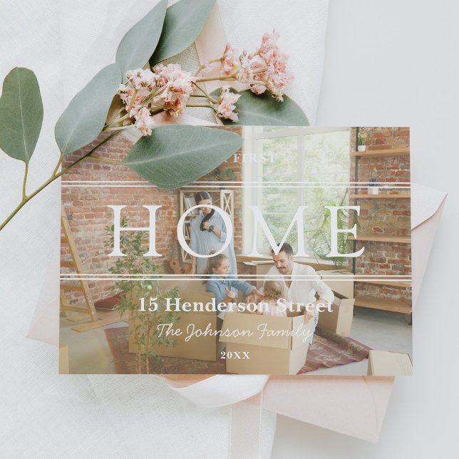 Our First Home Photo Moving Announcement Postcard (Creator Uploaded)