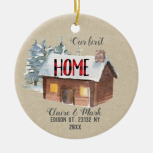 Our first home rustic Christmas ornament