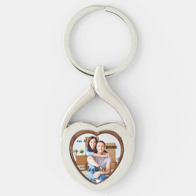 Our First Home Together Photo Key Ring (Front)