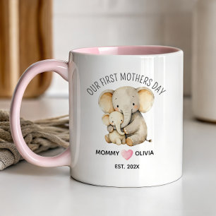 Our First Mother’s Day, Elefant Mum and Baby Mug