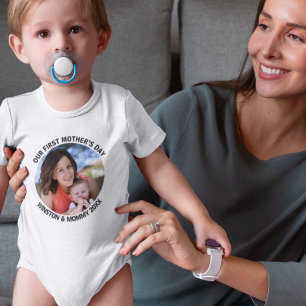 Our First Mother’s Day Mummy & Me Custom Photo Baby Bodysuit