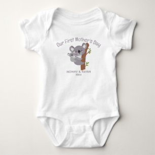 Our First Mother's Day, Baby koala custom name Bodysuit
