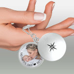 Our First Mothers Day Custom Year Photo Locket Necklace<br><div class="desc">An elegant photo locket for the new mum's first mother's day is a lovely keepsake and a timeless treasure for everyday wear. The template is set up for you to add your own photo and you can also edit all of the text if you wish. The wording sits on a...</div>