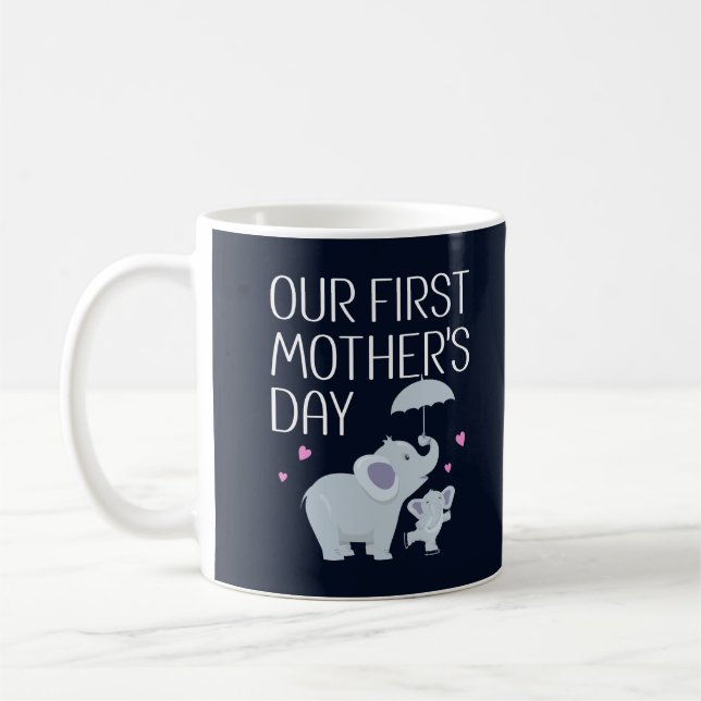 Our First Mother's Day Gift For New Moms Coffee Mug (Left)