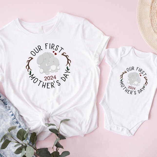 Our First Mother's Day Matching Women's T-Shirt (Creator Uploaded)