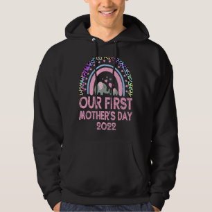 Our First Mother's Day Mum Mama Cute Rainbow Eleph Hoodie