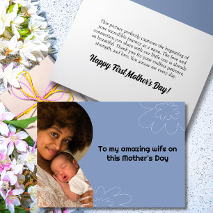 Our First Mother's Day Together Photo Holiday Card