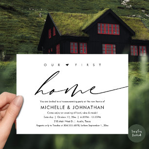 Our First New Home, Housewarming Party Celebration Invitation