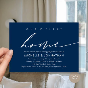 Our First New Home, Housewarming Party Celebration Invitation