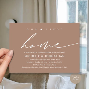 Our First New Home, Housewarming Party Celebration Invitation