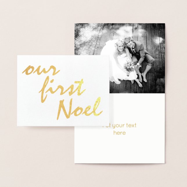 Our first Noel holly berry Christmas gold Foil Card (Display)