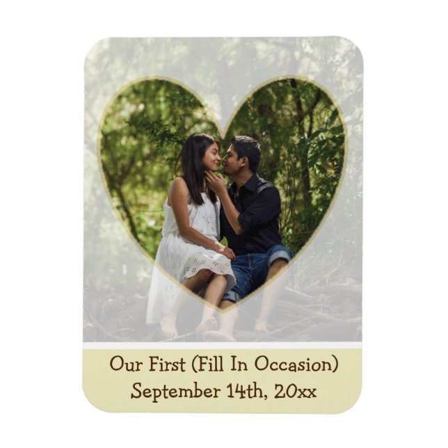 Our First (Occasion) Reminder Photo Magnet (Vertical)